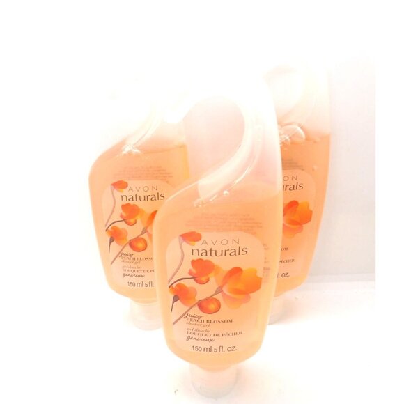 Avon Naturals Peach Blossom Shower Gel 5 fl. oz. Lot of 3 NOS - Picture 3 of 3
